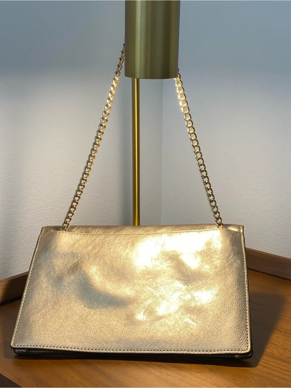 Michael Kors Metallic Gold Envelope Wristlet